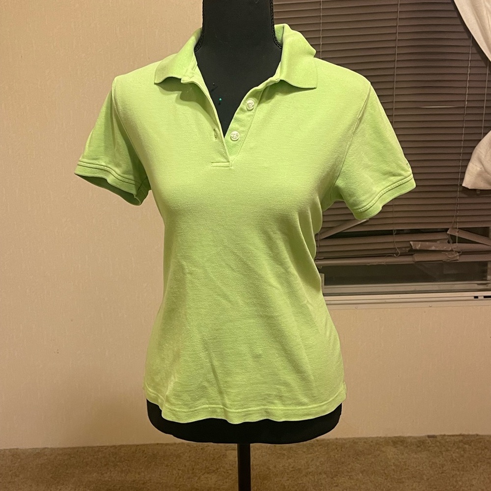 Izod Light Green Button Down Polo Shirt
